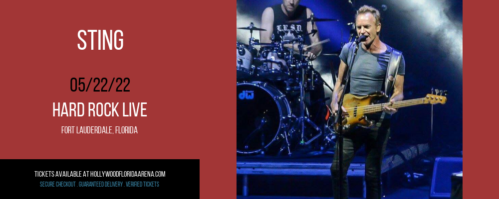 Sting at Hard Rock Live tickets Sting at Hard Rock Live