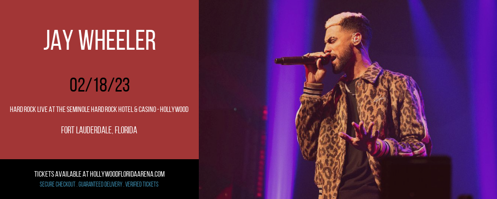 Jay Wheeler at Hard Rock Live tickets Jay Wheeler at Hard Rock Live