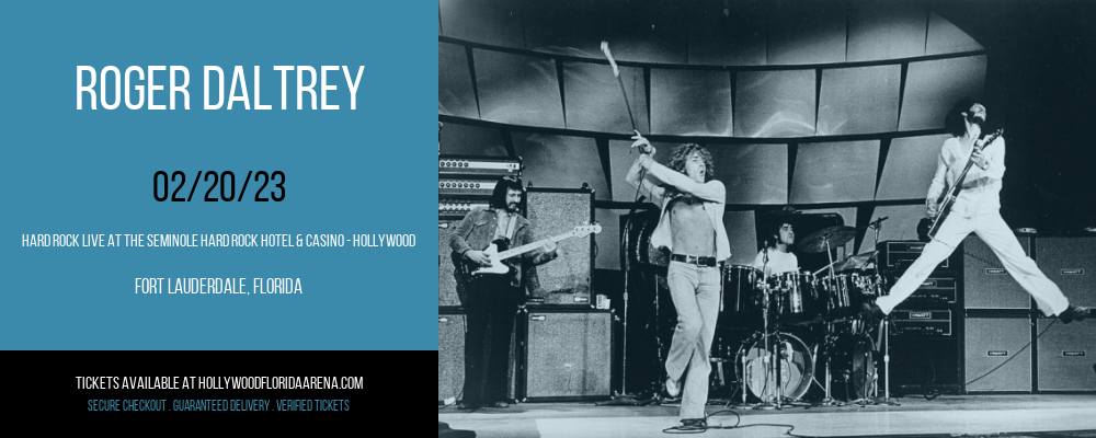 Roger Daltrey at Hard Rock Live tickets Roger Daltrey at Hard Rock Live