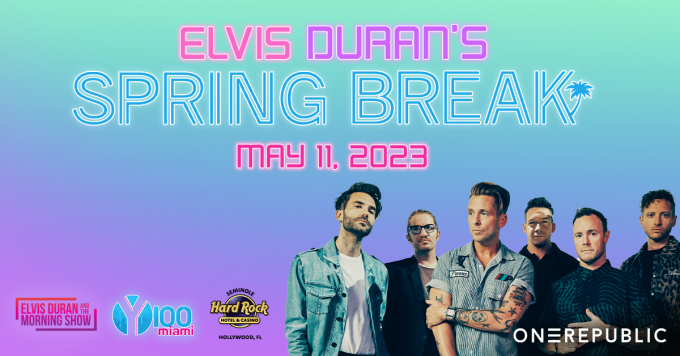 Elvis Duran's Spring Break With OneRepublic at Hard Rock Live