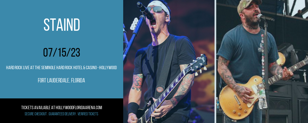 Staind at Hard Rock Live tickets Staind at Hard Rock Live