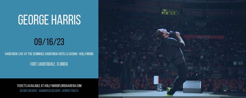 George Harris at Hard Rock Live tickets George Harris at Hard Rock Live