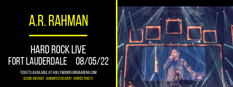 A.R. Rahman at Hard Rock Live tickets A.R. Rahman at Hard Rock Live