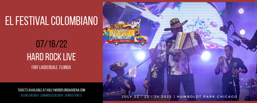El Festival Colombiano at Hard Rock Live tickets El Festival Colombiano at Hard Rock Live