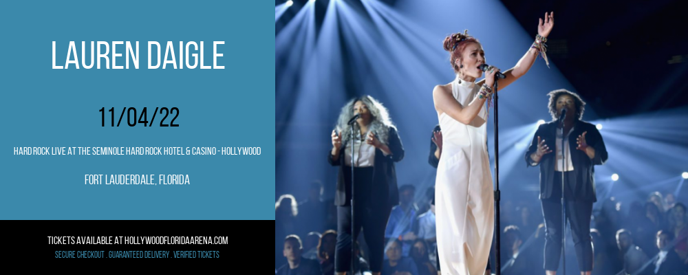 Lauren Daigle at Hard Rock Live tickets Lauren Daigle at Hard Rock Live