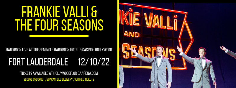 Frankie Valli & The Four Seasons at Hard Rock Live tickets Frankie Valli & The Four Seasons at Hard Rock Live