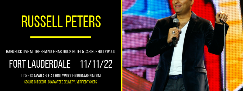 Russell Peters at Hard Rock Live tickets Russell Peters at Hard Rock Live