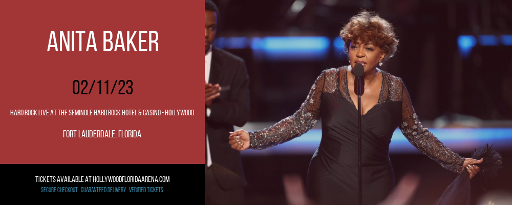 Anita Baker at Hard Rock Live tickets Anita Baker at Hard Rock Live