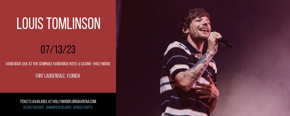 Louis Tomlinson at Hard Rock Live tickets Louis Tomlinson at Hard Rock Live
