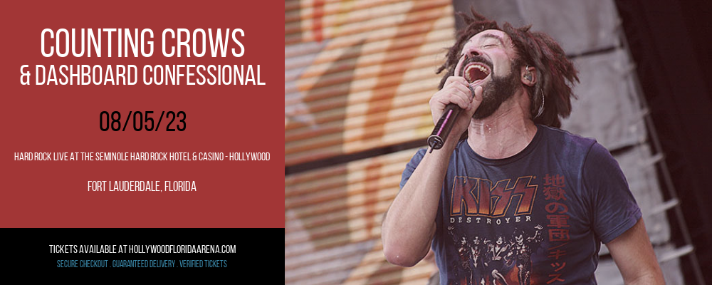 Counting Crows & Dashboard Confessional at Hard Rock Live tickets Counting Crows & Dashboard Confessional at Hard Rock Live
