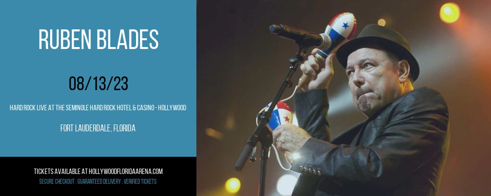 Ruben Blades at Hard Rock Live tickets Ruben Blades at Hard Rock Live