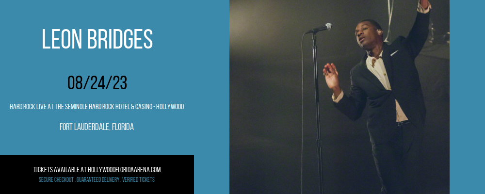 Leon Bridges at Hard Rock Live tickets Leon Bridges at Hard Rock Live