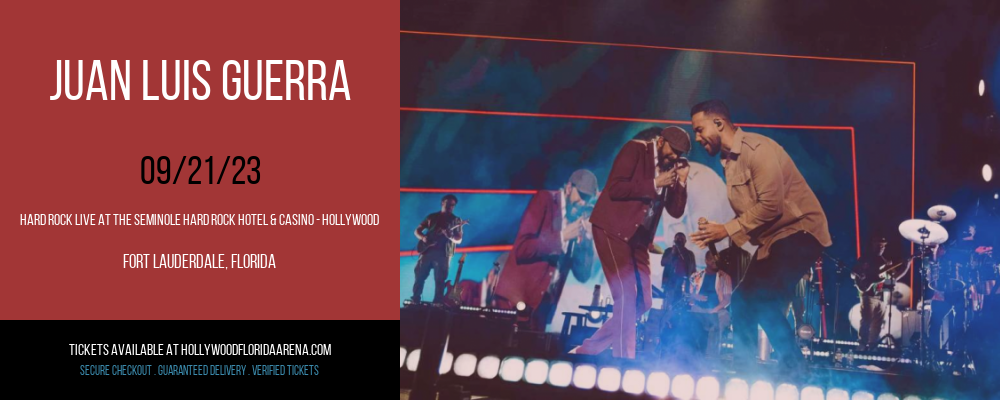 Juan Luis Guerra at Hard Rock Live At The Seminole Hard Rock Hotel & Casino - Hollywood