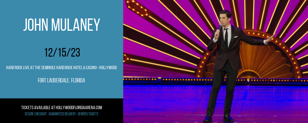 John Mulaney at Hard Rock Live At The Seminole Hard Rock Hotel & Casino - Hollywood