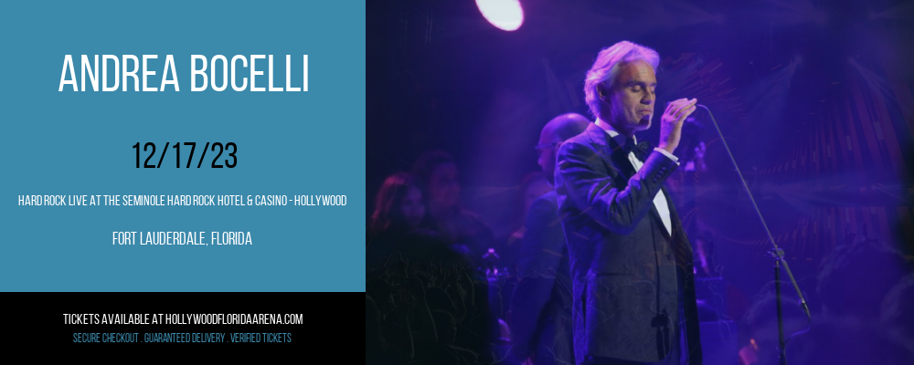 Andrea Bocelli at Hard Rock Live At The Seminole Hard Rock Hotel & Casino - Hollywood