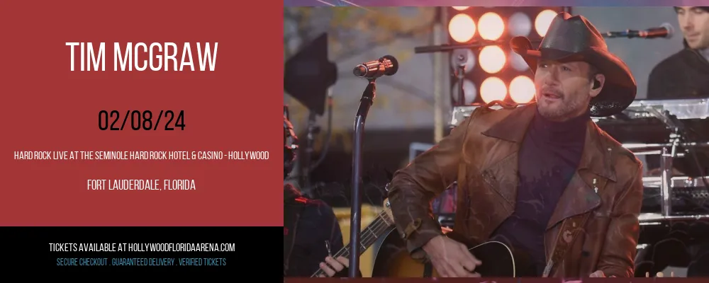 Tim McGraw at Hard Rock Live At The Seminole Hard Rock Hotel & Casino - Hollywood