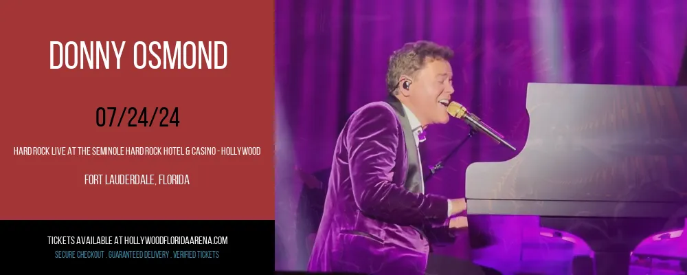 Donny Osmond at Hard Rock Live At The Seminole Hard Rock Hotel & Casino - Hollywood