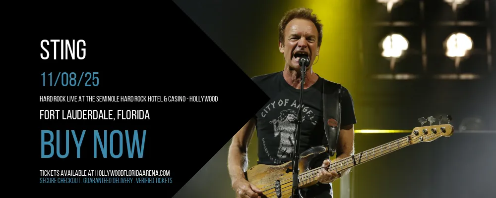 Sting at Hard Rock Live At The Seminole Hard Rock Hotel & Casino - Hollywood