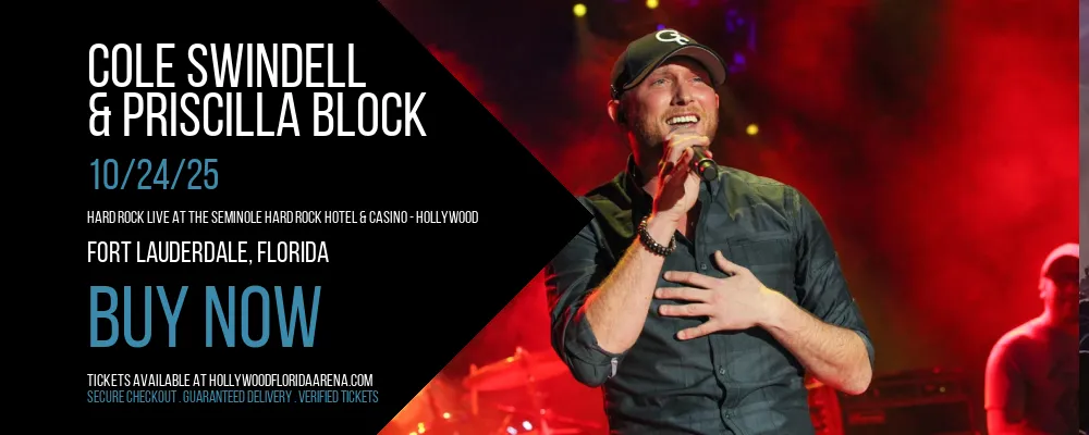 Cole Swindell & Priscilla Block at Hard Rock Live At The Seminole Hard Rock Hotel & Casino - Hollywood