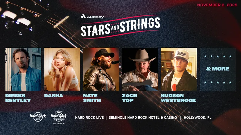 Stars and Strings: Dierks Bentley, Dasha, Hudson Westbrook, Zach Top & Nate Smith